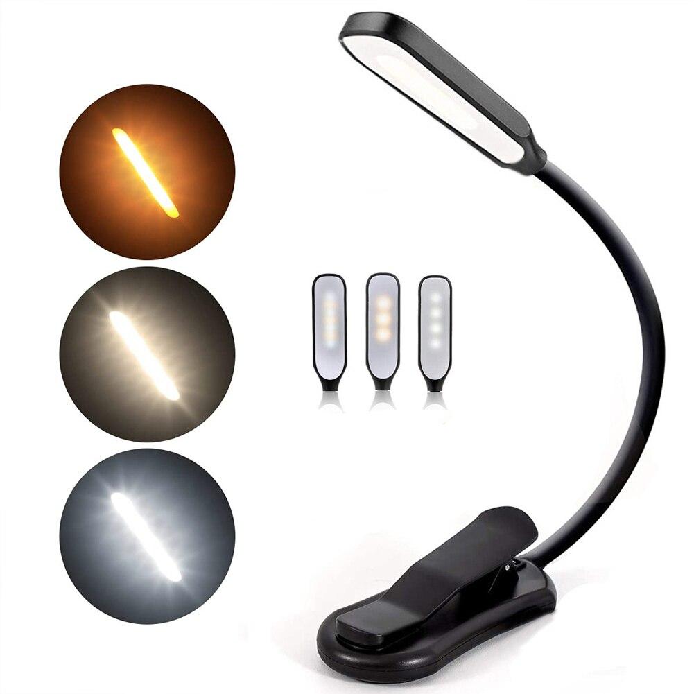 Book Light with Clamp and Adjustable Color Modes, USB Rechargeable Zolana