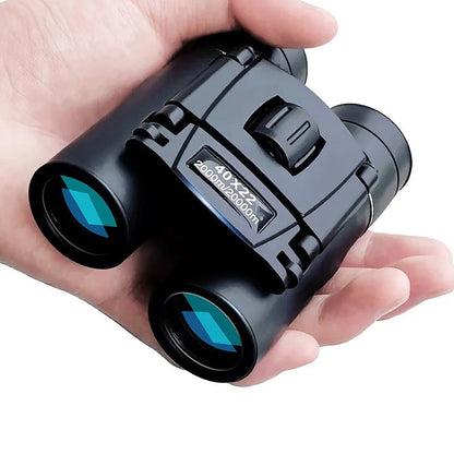 40x Binoculars with 20mm Objective Lens and Compact Foldable Design, Carry Case Included