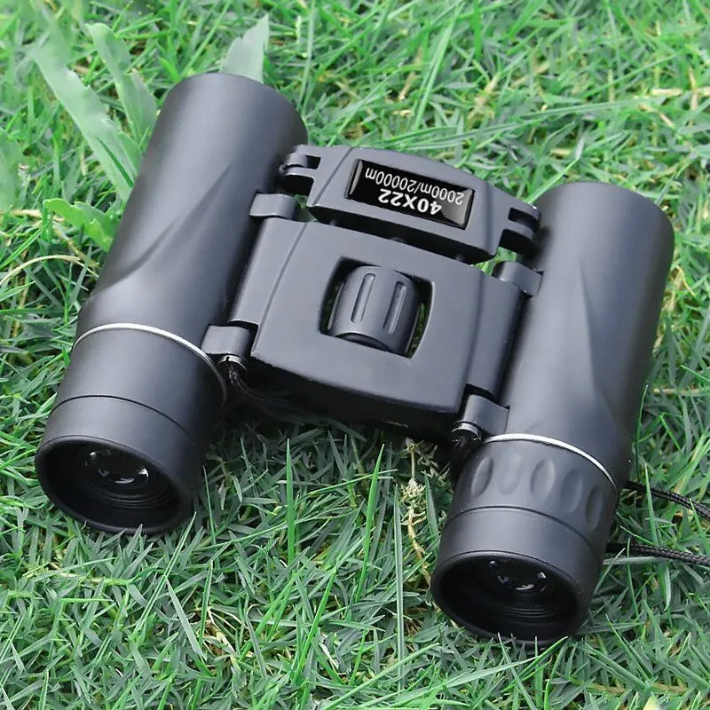 40x Binoculars with 20mm Objective Lens and Compact Foldable Design, Carry Case Included