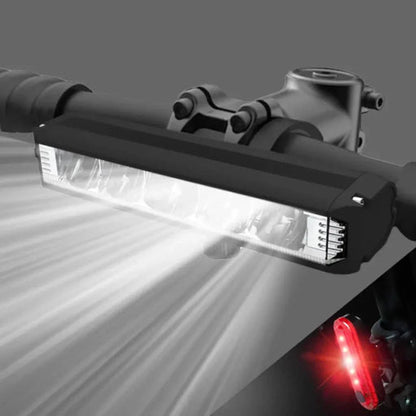 Rechargeable Bike Light with USB-C Charging and Multiple Modes, Weather Resistant