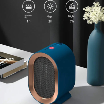 Portable Ceramic Space Heater with Adjustable Thermostat and Timer, Anti-Tilt Safety Zolana