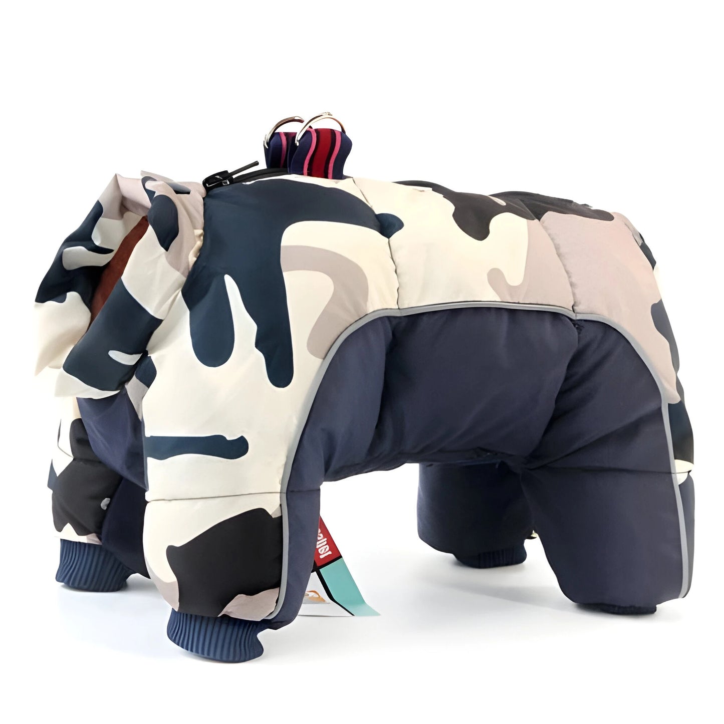 Dog Coat with Water-Resistant Shell and Insulated Lining, Back Zipper, Leash Ring Zolana