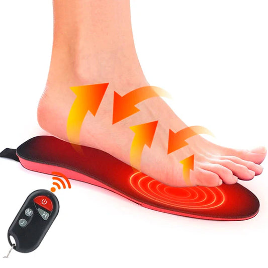 Heated Insoles with Rechargeable Battery and Remote Control, Slim Breathable Fit