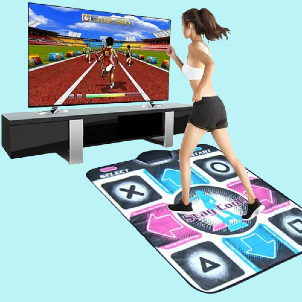 Dance Mat with Motion Sensors and Music, Adjustable Difficulty, Foldable Non-Slip