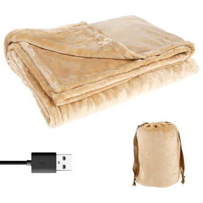 USB Heated Blanket with Cordless Power and Soft Flannel, 63 x 33 Inches
