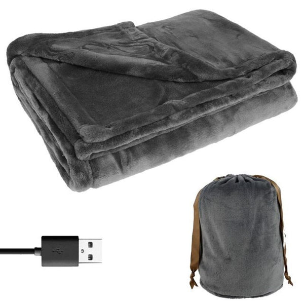 Heated Blanket with USB Power and Detachable Controller, Soft Flannel 63 x 33 Inch