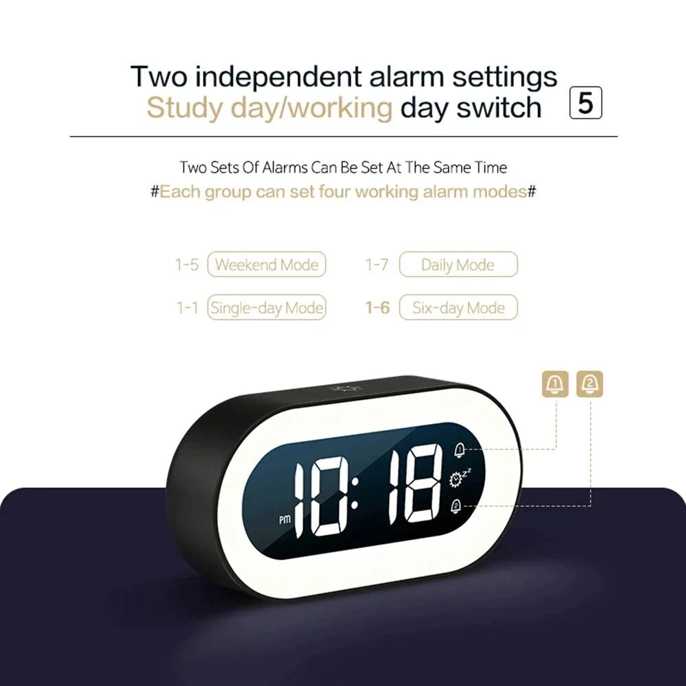 Sunrise Alarm Clock with Dimmable Nightlight and Soothing Sounds, USB-C Rechargeable Zolana
