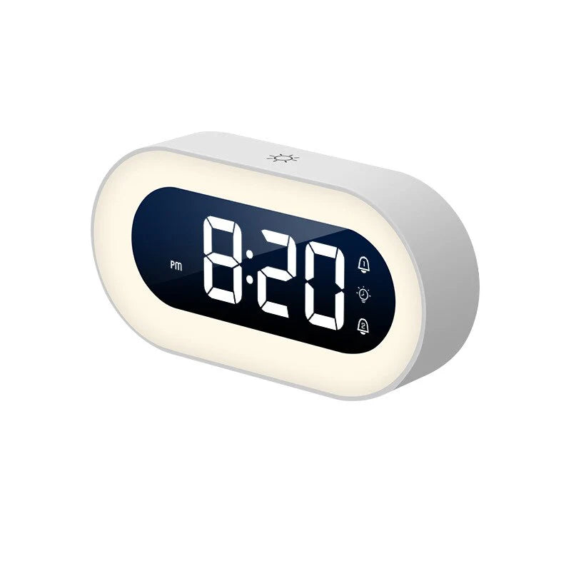 Sunrise Alarm Clock with Gradual Brightness and Dimmable Night Light, USB-C Rechargeable