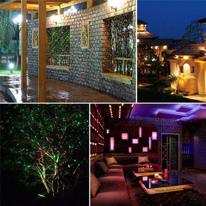 Laser Light Projector with Remote Timer and Red/Green LEDs, Weather-Resistant Outdoor Zolana