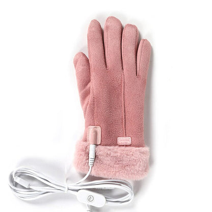 Heated Gloves with 5000mAh Battery and Touchscreen Index Tips, Water-Resistant, 7-8 Hr