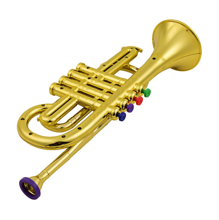 Kids Toy Trumpet with Color-Coded Keys and Durable ABS Plastic, for Ages 3+ Zolana
