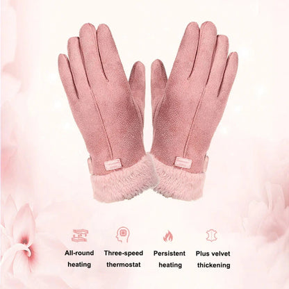 Heated Gloves with 5000mAh Battery and Touchscreen Index Fingertips, Water-Resistant Zolana