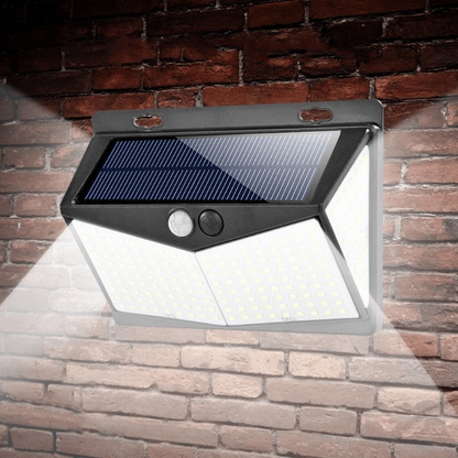 Solar Motion Sensor Light with 800 Lumen Output and Weather-Resistant Housing, 16 ft Range