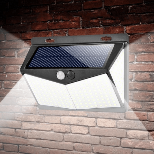 Solar Motion Light with Adaptive Brightness and Weather-Resistant Housing, 800 lm Output