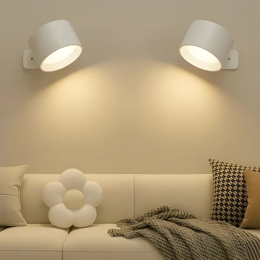Wireless Rechargeable Wall Light with 360° Magnetic Swivel and Touch Controls, USB-C Zolana