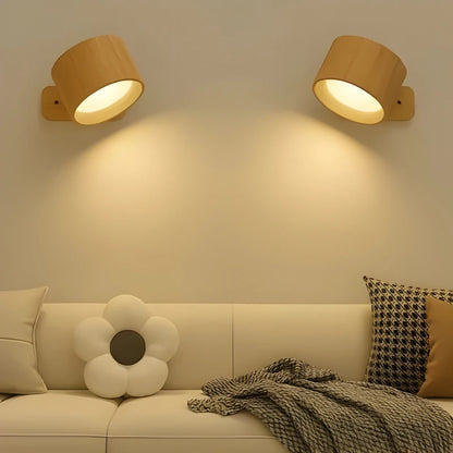 Wireless Rechargeable Wall Light with 360° Magnetic Swivel and Touch Controls, USB-C Zolana