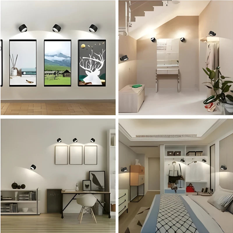 Wireless Rechargeable Wall Light with 360° Magnetic Swivel and Touch Controls, USB-C Zolana