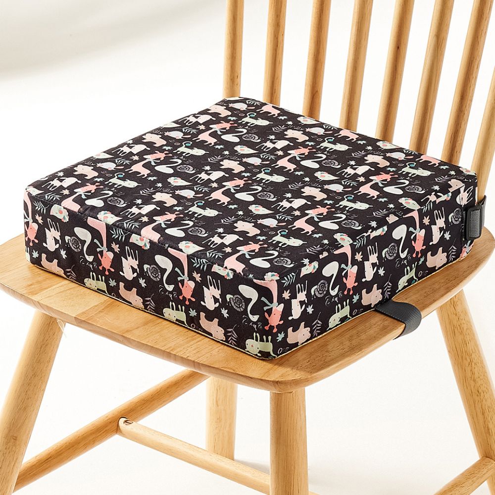 Portable Booster Seat with Adjustable Height and Secure Straps, Foldable Travel Design Zolana