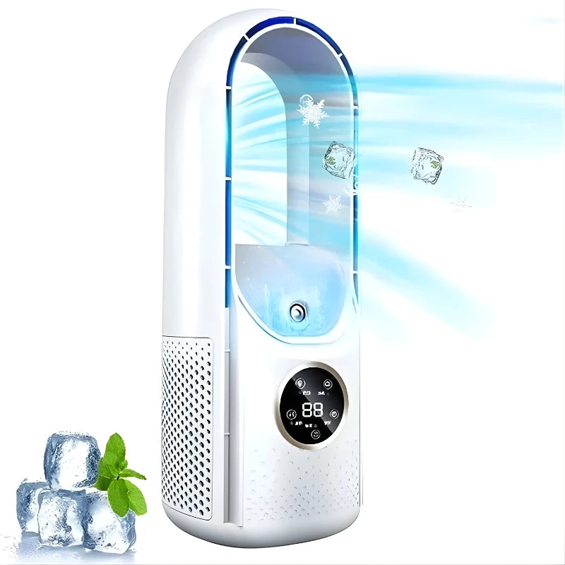 Portable Air Conditioner with Bladeless Design and Quiet Operation, Compact for Small Rooms Zolana