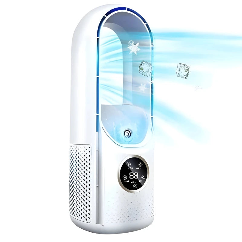 Portable Air Conditioner with Bladeless Design and Quiet Operation, Compact for Small Rooms Zolana