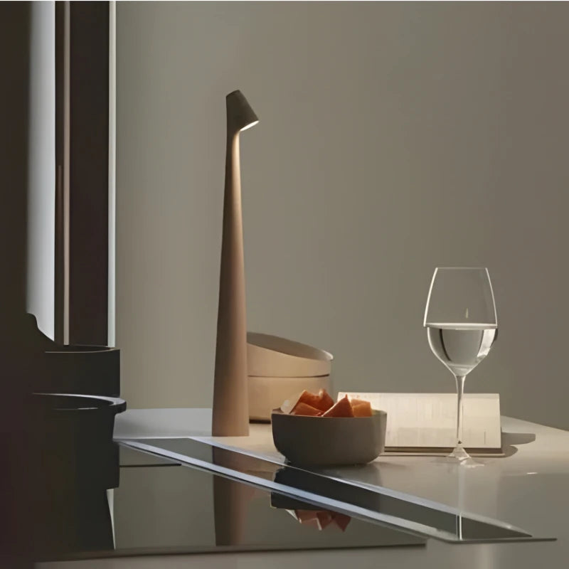 Cordless Touch Table Lamp with Stepless Dimming and USB-C Charge, Splash Resistant Zolana