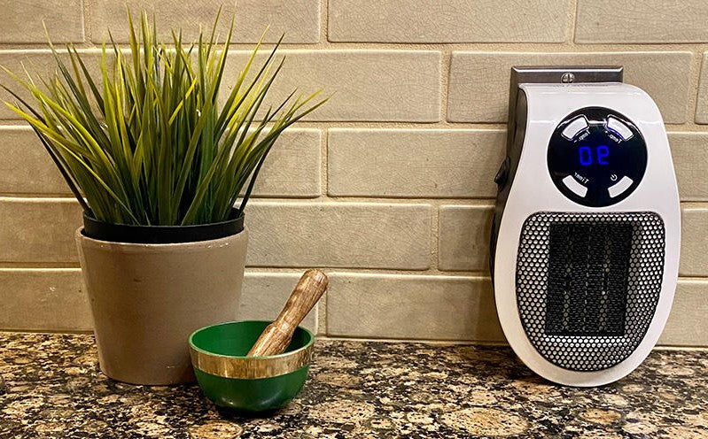 Portable Space Heater with 1500W Rapid Heating and Adjustable Thermostat, for 350 Sq Ft