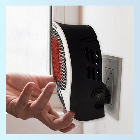 Portable Space Heater with 1500W Rapid Heating and Adjustable Thermostat, for 350 Sq Ft