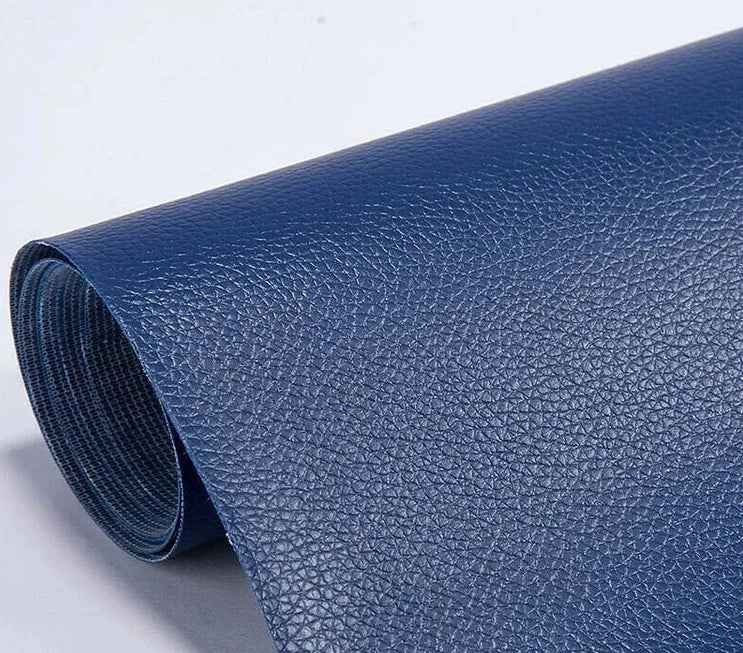 Leather Repair Patch with Self-Adhesive Backing and Textured Grain, 19.7 x 54.3 Inch Sheet