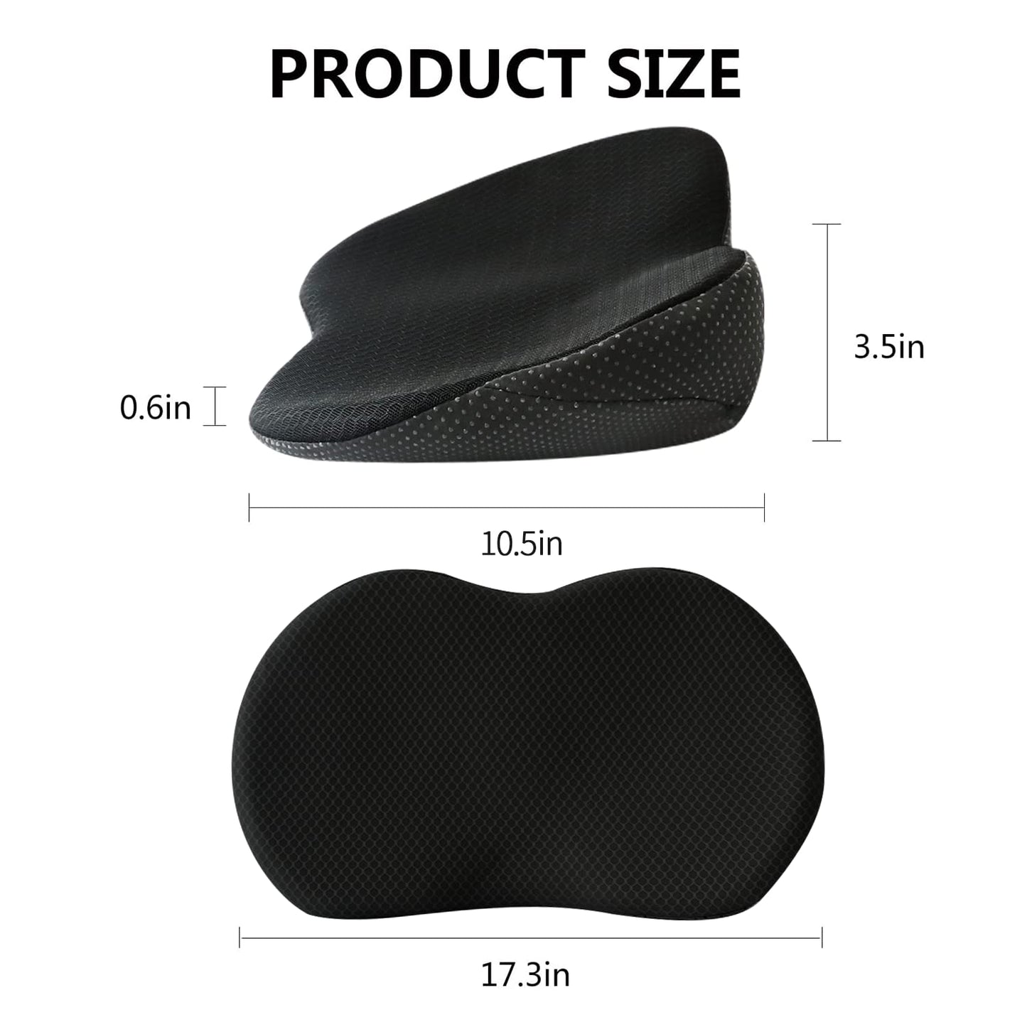 Seat Booster Cushion with Memory Foam and Airflow Cover, 3.5-Inch Lift for Adults Zolana