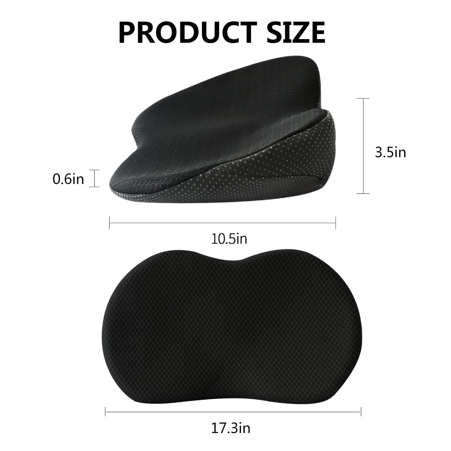 Seat Booster Cushion with Memory Foam and Airflow Cover, 3.5-Inch Lift for Adults Zolana