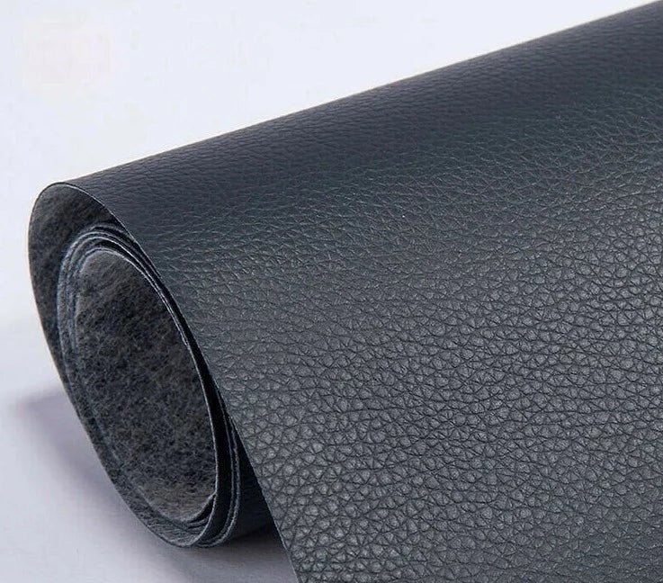 Leather Repair Patch with Self-Adhesive Backing and Textured Grain, 19.7 x 54.3 Inch Sheet