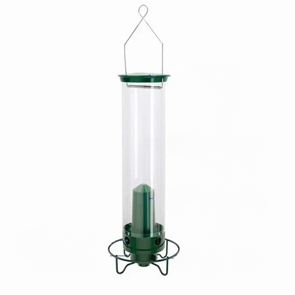 Hanging Bird Feeder with Squirrel Resistant Spinning Perch and Four Ports, 5 Lb Capacity