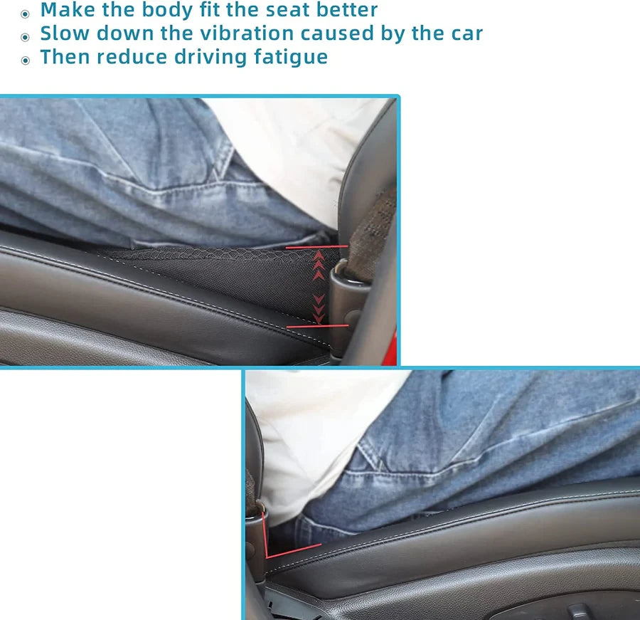 Car Seat Cushion with 3.5in Memory Foam and Contoured Support for Short Drivers Zolana