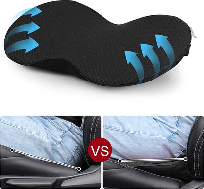 Car Seat Cushion with 3.5in Memory Foam and Contoured Support for Short Drivers Zolana