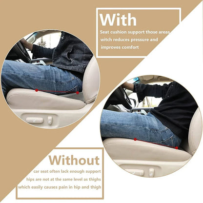 Car Seat Cushion with 3.5in Memory Foam and Contoured Support for Short Drivers Zolana