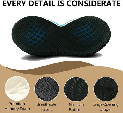 Car Seat Cushion with 3.5in Memory Foam and Contoured Support for Short Drivers Zolana