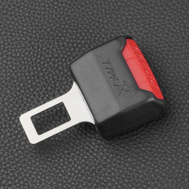 Seat Belt Extender with Plated Tongue and Durable Polymer, 2-Pack for 3-Point Buckles Zolana