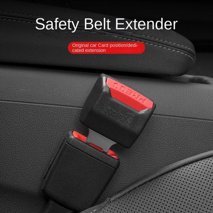 Seat Belt Extender Pair with Secure Locking and Curved Profile, Fits Most Buckles