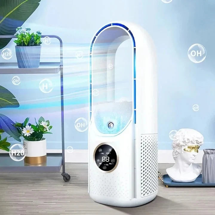Portable Air Conditioner with Bladeless Design and Quiet Operation, Compact for Small Rooms Zolana