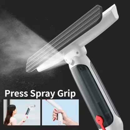 Telescopic Window Cleaning Tool with Spray and Microfiber Squeegee, Extends to 51 in