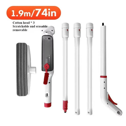 Telescopic Window Cleaner with Refillable Spray Tank and Microfiber Scrubber, 51-Inch Reach Zolana