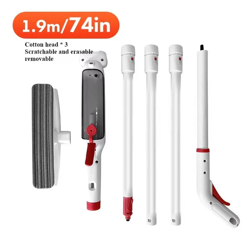 Telescopic Window Cleaning Tool with Spray and Microfiber Squeegee, Extends to 51 in