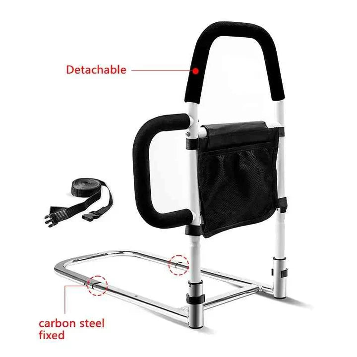 Bed Safety Rail with Foam-Padded Grip and Adjustable Anchor Straps, Tool-Free Installation Zolana