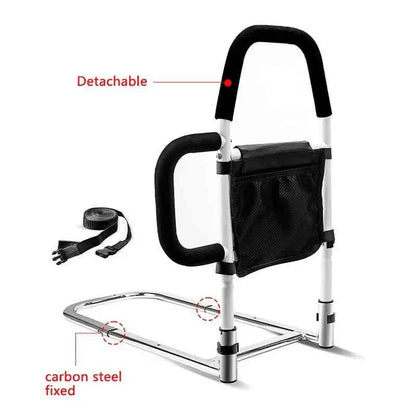 Bed Safety Rail with Foam-Padded Grip and Adjustable Anchor Straps, Tool-Free Installation Zolana