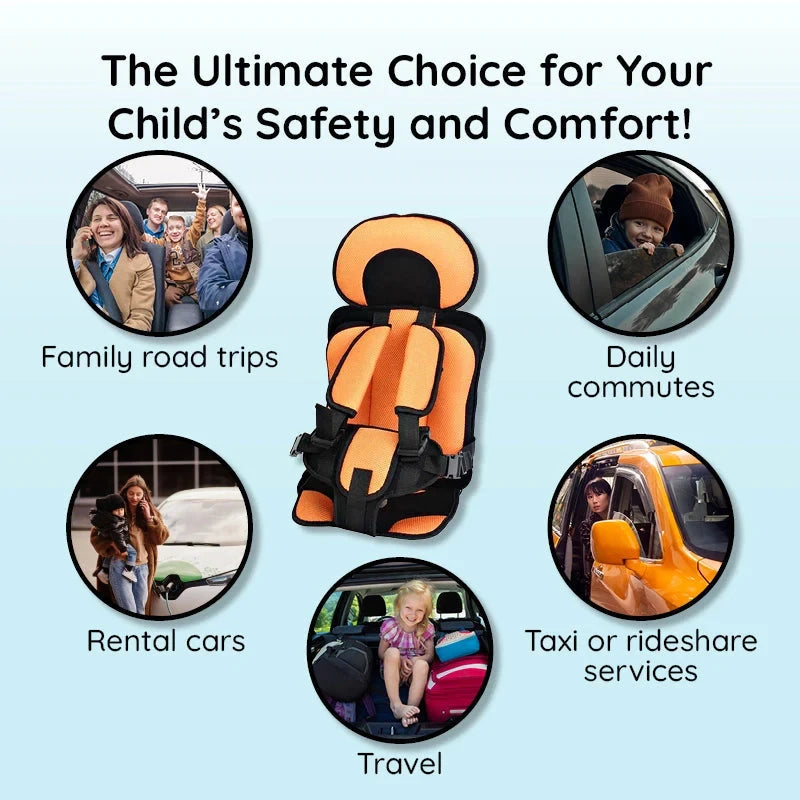 Car Seat Cushion for Kids with 5-Point Harness and Breathable Mesh, Non-Slip Zolana