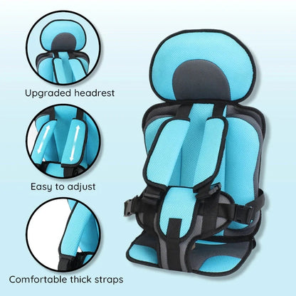 Car Seat Cushion for Kids with 5-Point Harness and Breathable Mesh, Non-Slip Zolana