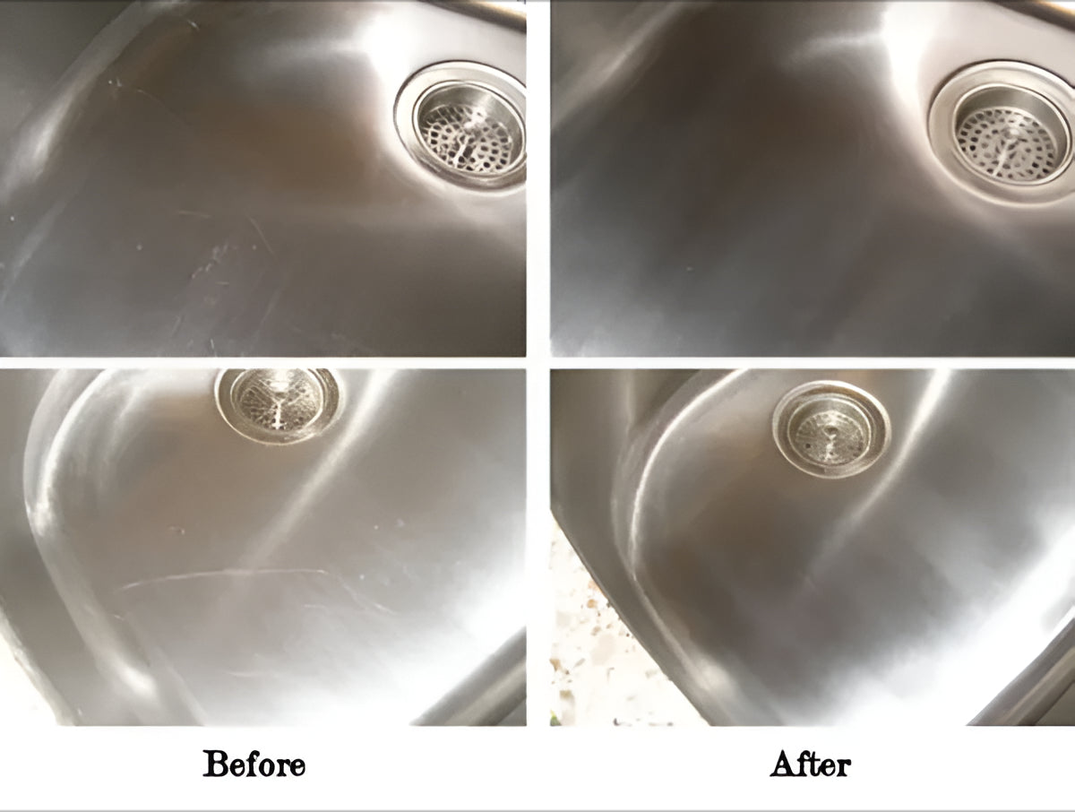 Metal Polish Paste with Microfiber Cloth and Protective Finish for Stainless Steel, Copper