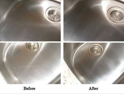 Metal Polish Paste with Microfiber Cloth and Protective Finish for Stainless Steel, Copper