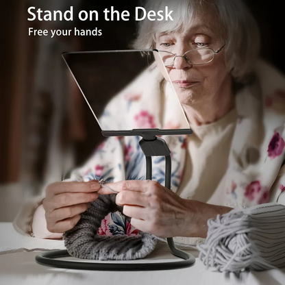 Desktop Magnifier with Flexible Gooseneck and Weighted Non-Slip Base, 100mm Lens