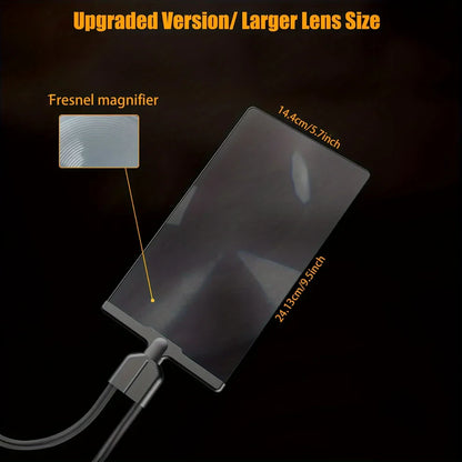 Hands-Off Magnifier with Flexible Neck and Large Optical Lens, Portable Base Zolana